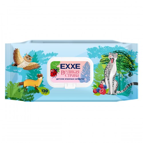EXXE Великая страна Влажные салфетки для детей (Ягодный микс), 120 шт_2